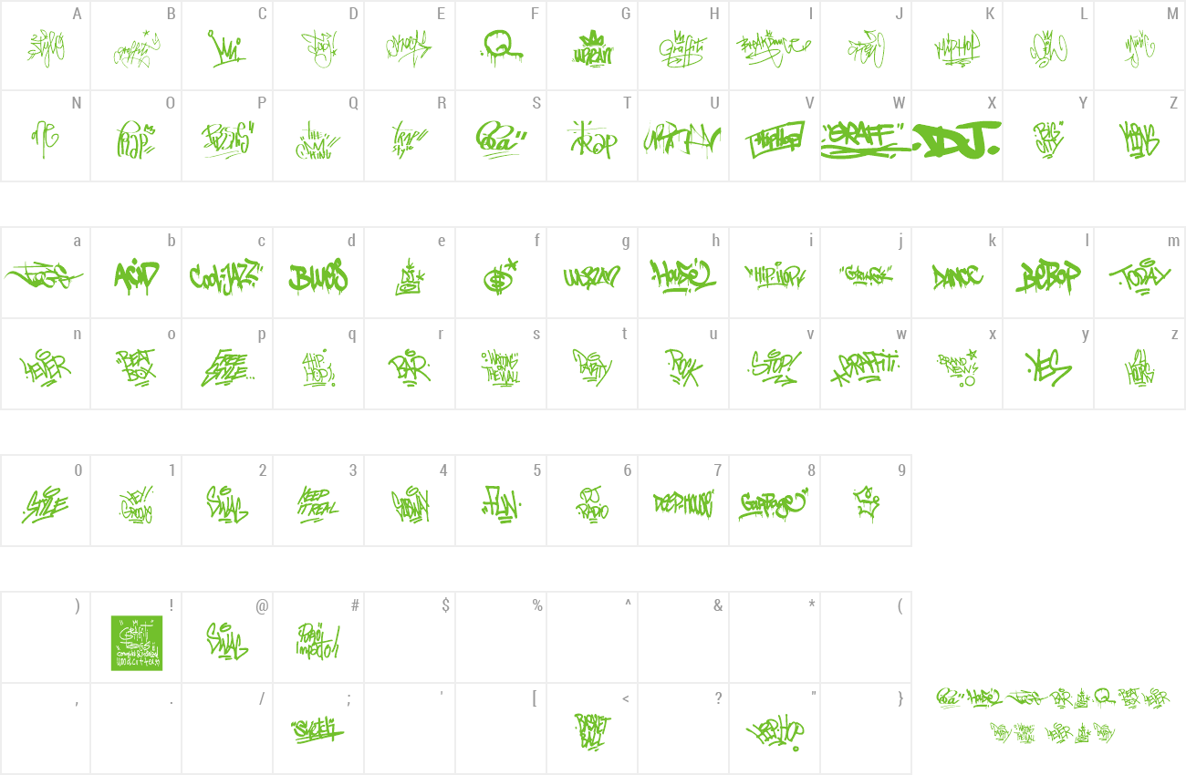 Font Graffiti Tags preview